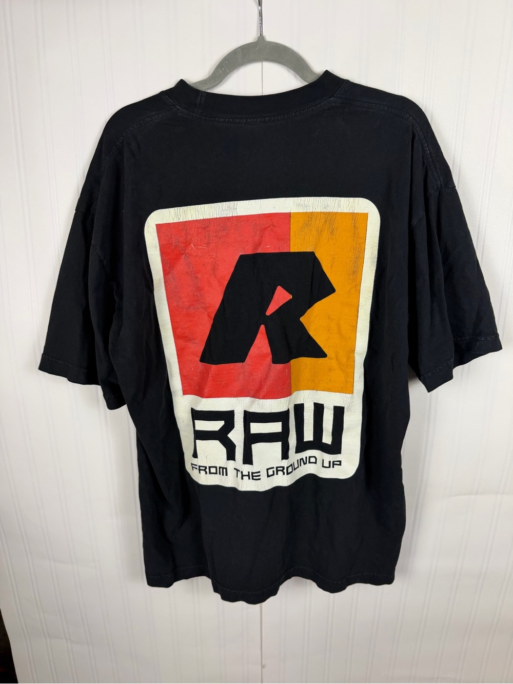 RAW Graphic Short Sleeve Tee - Black with Red & Yellow Logo